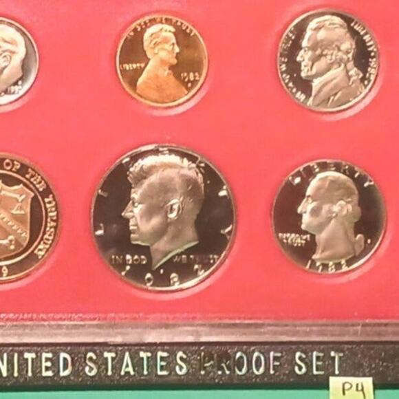 1982 Mint Proof Set with 6 Coins - Picture 3 of 6